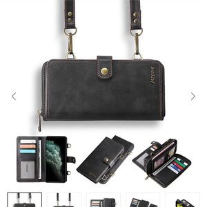Casebus Classic Crossbody Detachable Magnetic Wallet Phone Case